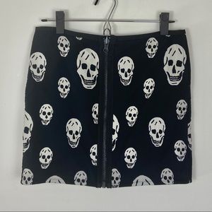 Betsey Johnson Reversible Skull Miniskirt